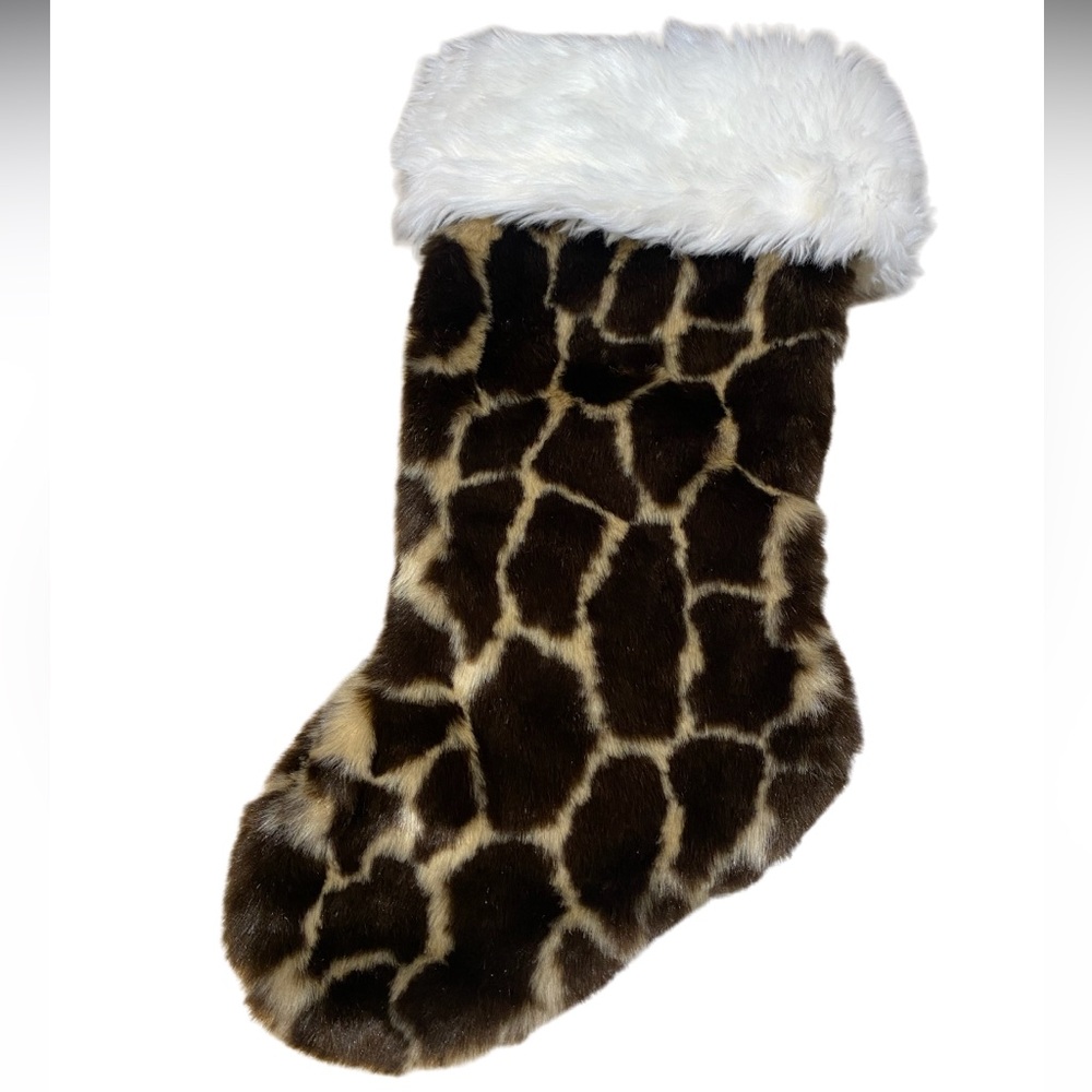 Tom’s Toy International Giraffe/ Animal Print Faux Fur Stocking